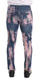 Dolce & Gabbana Blue Pink Tie Dye Cotton Skinny Denim Jeans