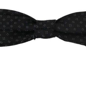 Dolce &amp; Gabbana Elegant Silk Black Bow Tie for Men