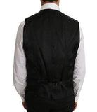Dolce & Gabbana Black Solid Wool Silk Vest Dolce & Gabbana 