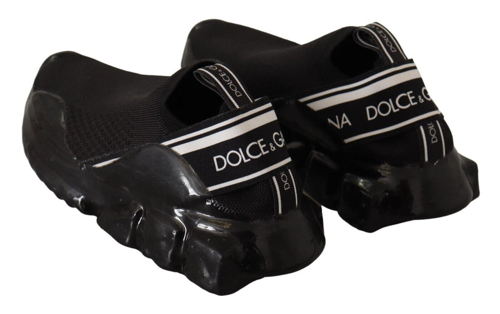 Dolce & Gabbana Black Slip On Women Low Top Sorrento Sneakers Shoes Dolce & Gabbana 