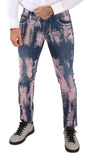 Dolce & Gabbana Blue Pink Tie Dye Cotton Skinny Denim Jeans
