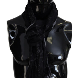 Costume National Elegant Italian Wool Men's Scarf Wrap