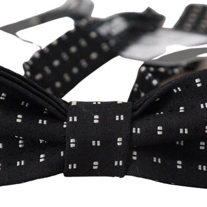 Dolce &amp; Gabbana Elegant Black Silk Bow Tie