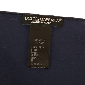 Dolce &amp; Gabbana Elegant Silk Pocket Square in Lustrous Blue