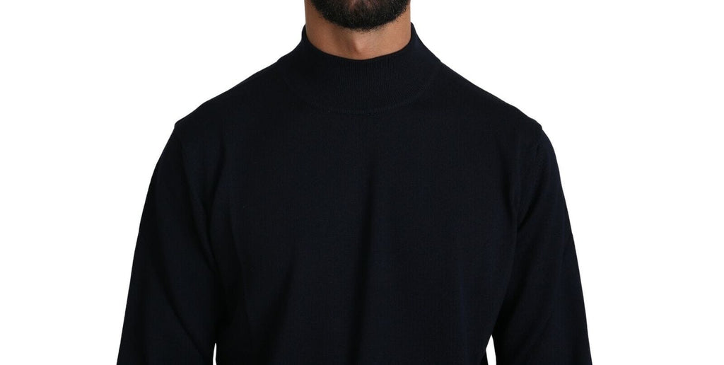 MILA SCHÖN Dark Blue Crewneck Pullover 100% Wool Sweater MILA SCHÖN 