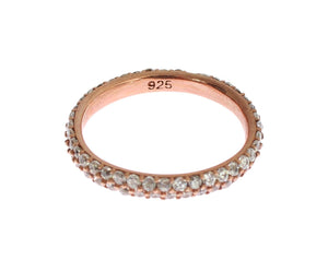 Nialaya Pink Gold 925 Silver Clear CZ Ring Nialaya 