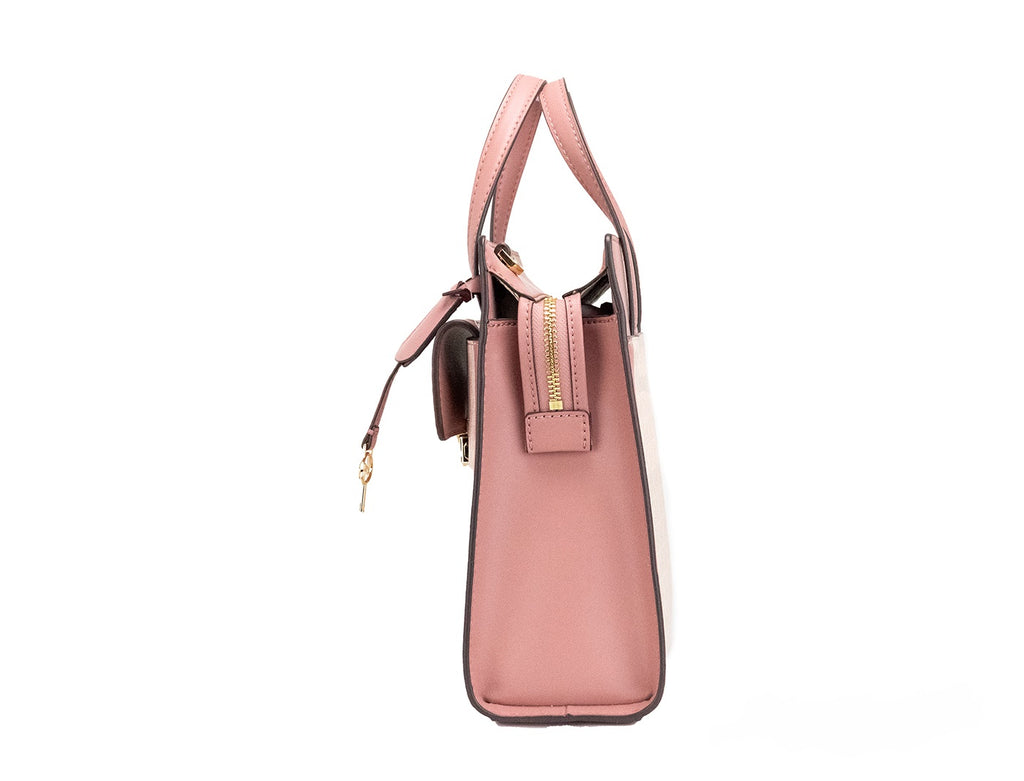 Michael Kors Mercer Medium Drawstring Bucket Bag Dark Powder Blush Pink  Multi