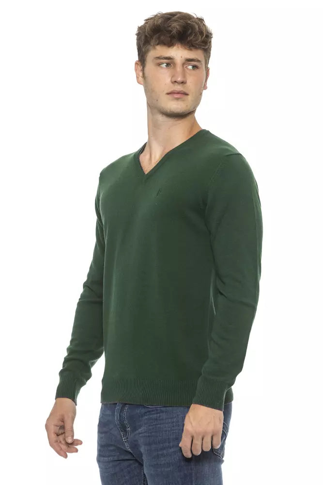 Conte of Florence Green Wool Sweater Conte of Florence 