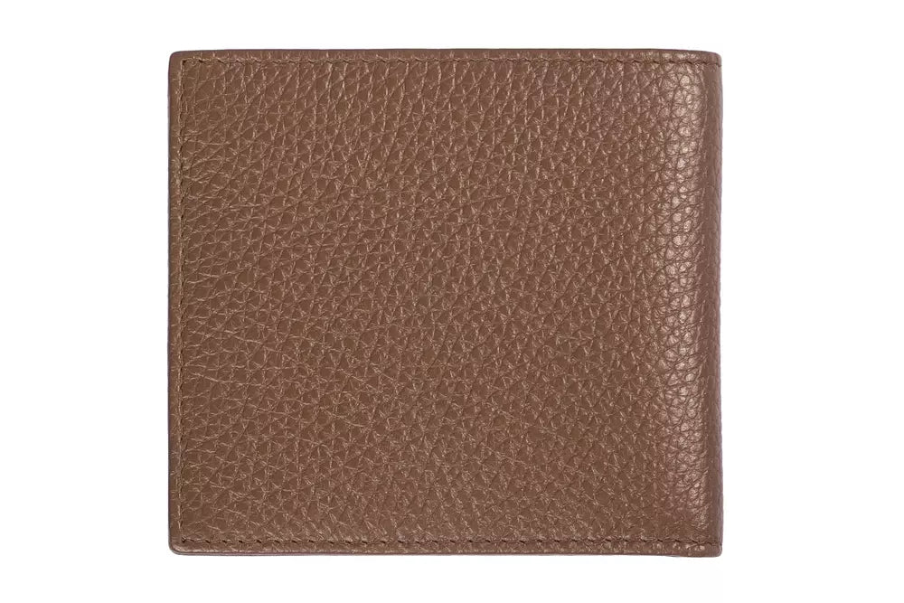 Trussardi Brown Leather Wallet, Nahim - Luxury Wardrobe