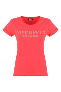 Imperfect Pink Cotton Tops & T-Shirt