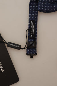 Dolce & Gabbana Black Patterned Silk Adjustable Neck Papillon Bow Tie Dolce & Gabbana 