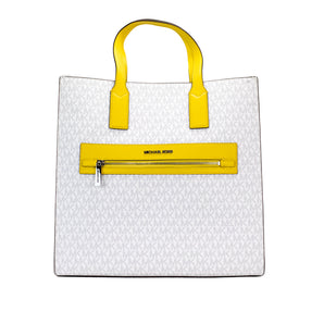 Michael Kors Kenly Bolso grande para computadora con firma Citrus PVC North South