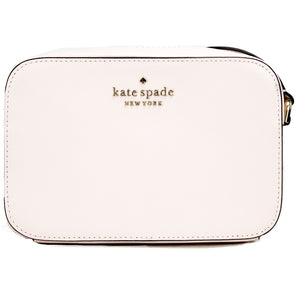 Kate Spade Staci Mini bolso cruzado de piel Saffiano rosa claro para cámara